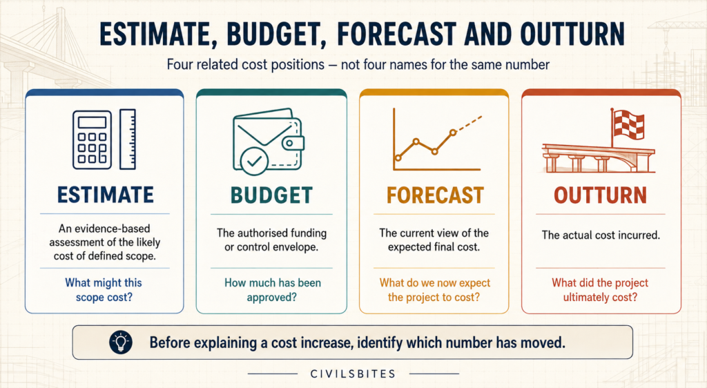 Estimate Budget Forecast and Outturn | Civils Bites